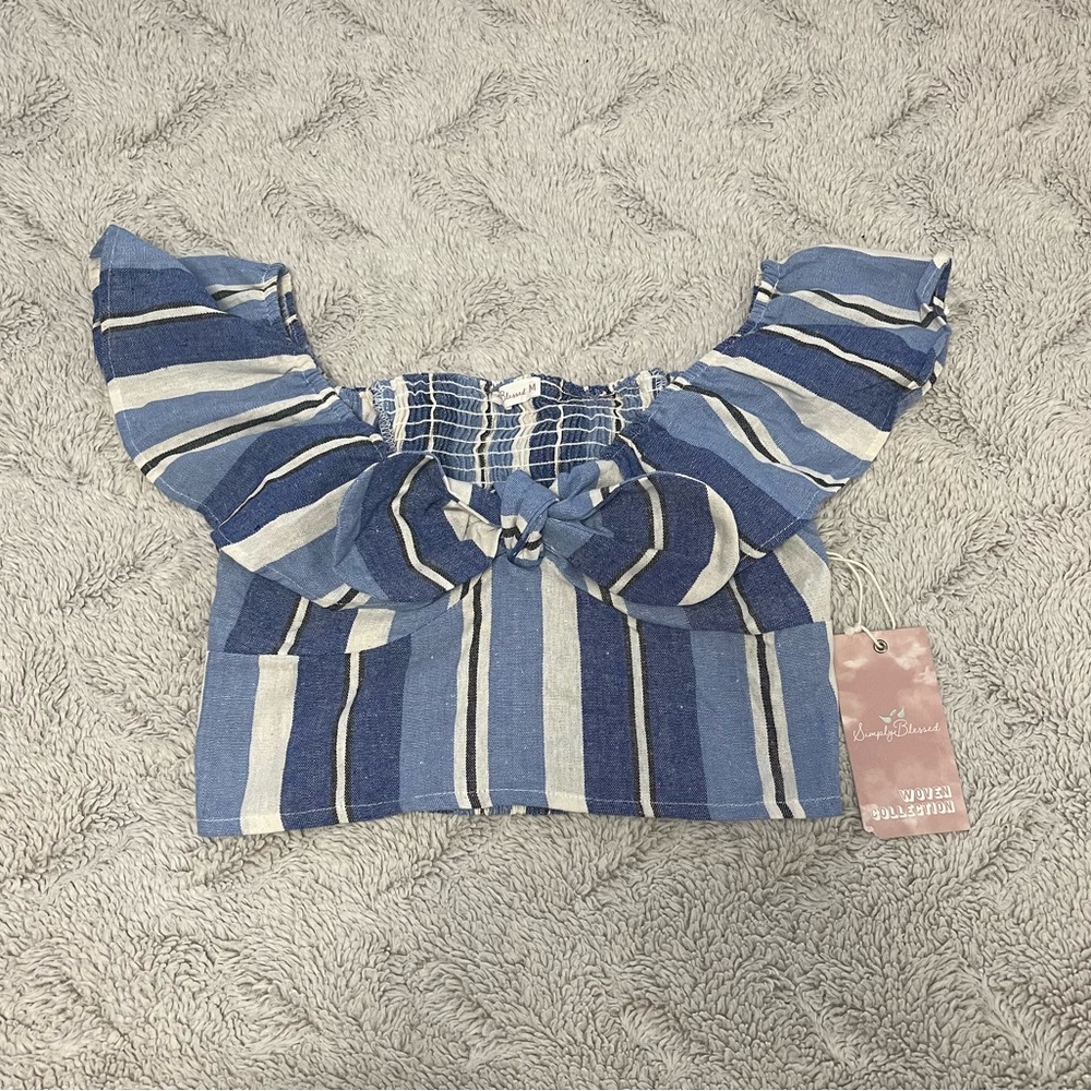 simply blessed off the shoulder top